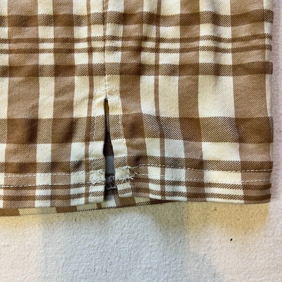 Brown & White Plaid Fitted Mini Dress‎ Forever 21 Size Medium - Picture 4 of 11